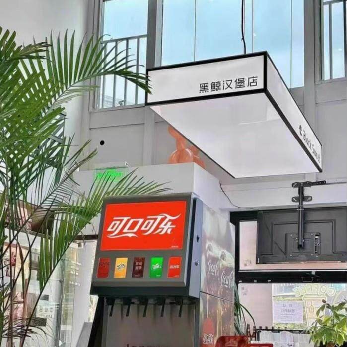 网红亚克力吧台收银台咖啡奶茶店吊挂发光创意招牌个性广告牌