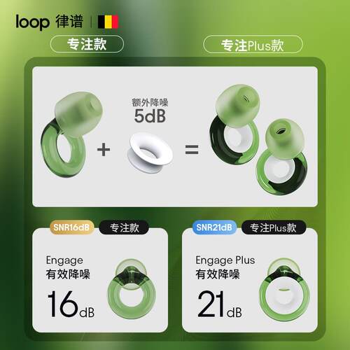 2代-专注Loop降提噪耳塞聚会聊天防专噪声音耳塞学习升专注力 2隔