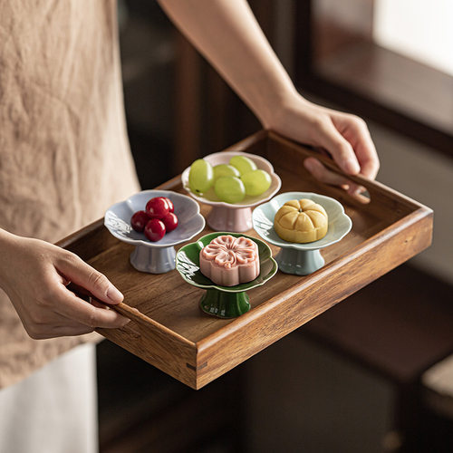 胡桃木茶盘茶盘复古托盘餐用托盘