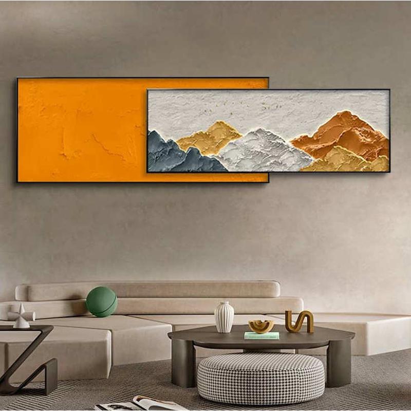 背有靠山现代轻奢客厅装饰画抽象肌理卧室壁画2022沙发背景墙挂画图片