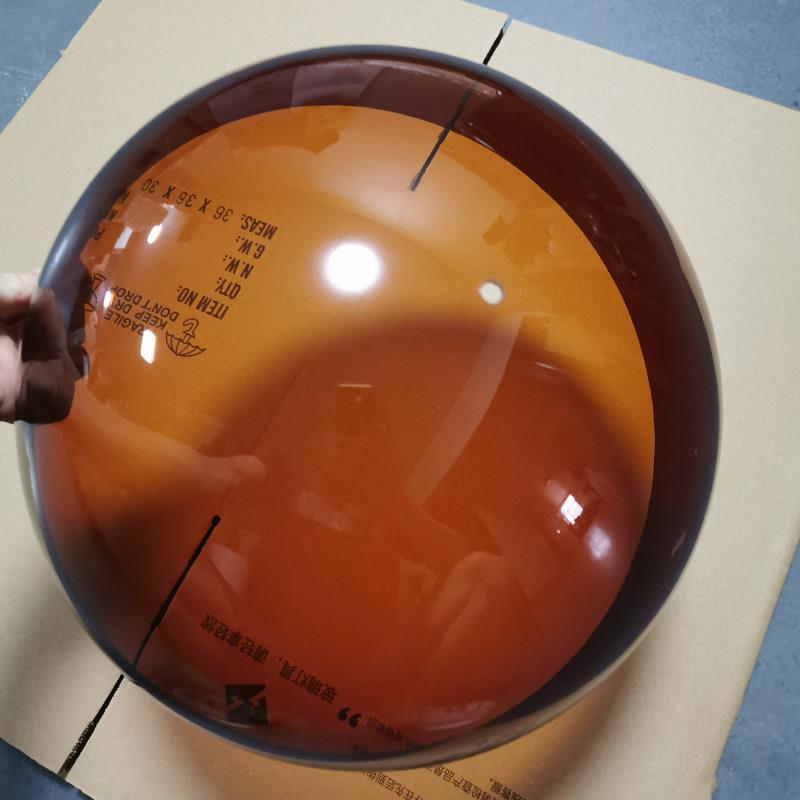茶色亚克力灯罩橙色塑料奶白落地灯直径35CM顶孔4.3CME27螺口吊灯