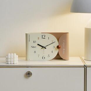 wozoom屋准2026新款奶油风挂钟客厅家用欧式钟表创意时钟挂墙