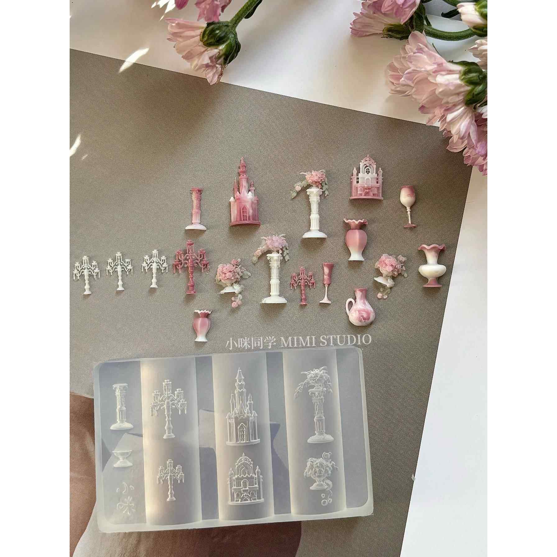 【美甲模具】小咪原创模具立体雕花小城堡罗马柱吊坠烛台模具城堡,家居饰品,其他工艺饰品,淘宝优惠券,粉丝福利购,淘宝优惠卷