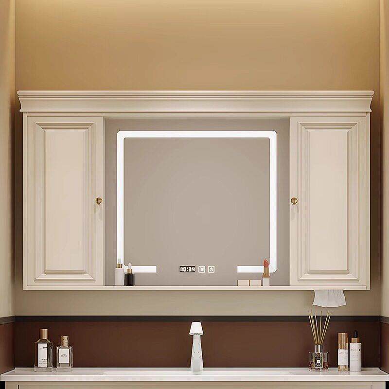 定制浴室风水智能镜柜单独推拉隐藏式镜子挂墙式卫生间收纳储物柜