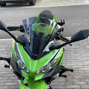 ninja400,挡风板改装川崎摩托车挡风前风挡玻璃18-23年加高风镜罩