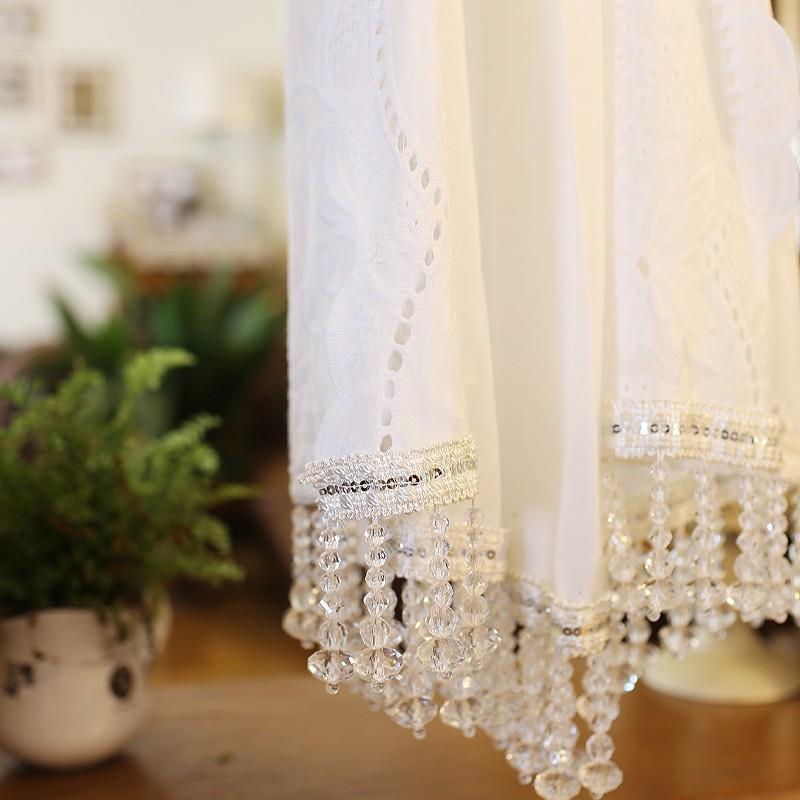 英式乡棉布帘水晶美式UCX半乡村村帘短帘门帘柜门帘装饰帘厨房短