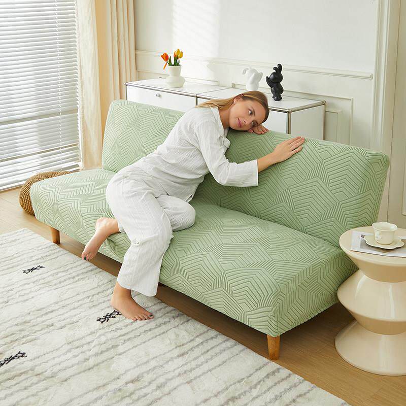 折叠无扶手弹力沙发床套2024新款卍能沙发罩全包高级感秋冬通用型
