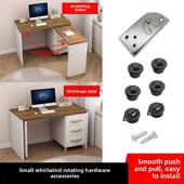 小型旋风旋转桌五金配件桌折叠台面90度多功能餐桌家具连接器