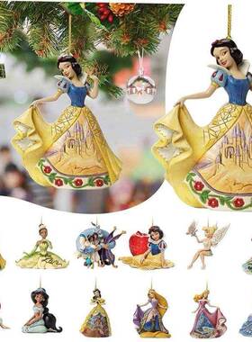 Flat Princess Christmas Pendant Xmas Tree Decorations Carto