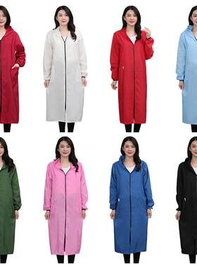 超长加长羽绒服罩衣大人长袖防护工作服男女大褂护衣防水家用厨房