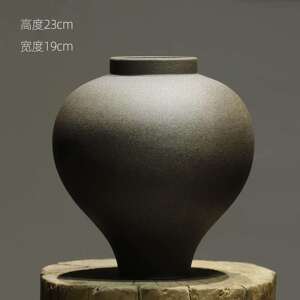 宋代美PXS学陶瓷花瓶高级插禅意装覆古新中式摆民件宿玄关桌面饰