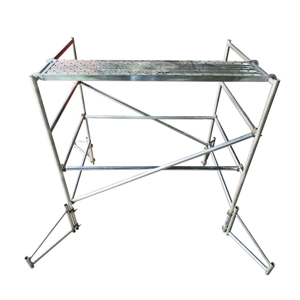 平台移动脚手架四杠架四弧架手脚架活动热镀锌四横梁大架爬梯架