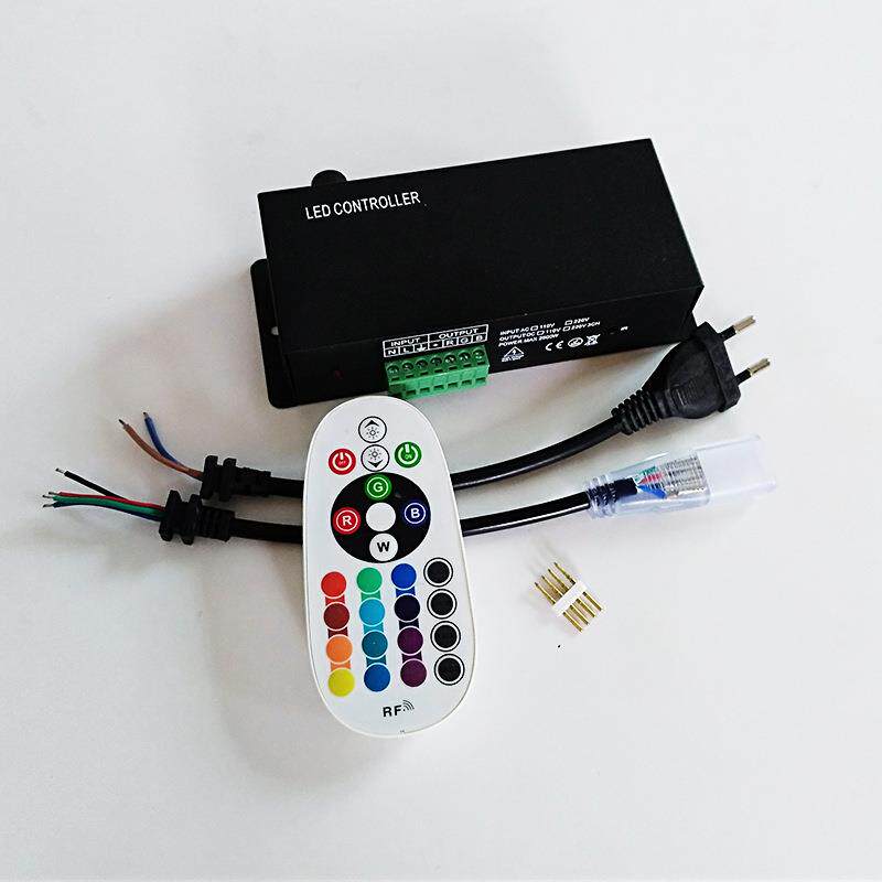 高压220V大功率2500W全彩灯带RGB控制器RF无线射频遥控LED控制器