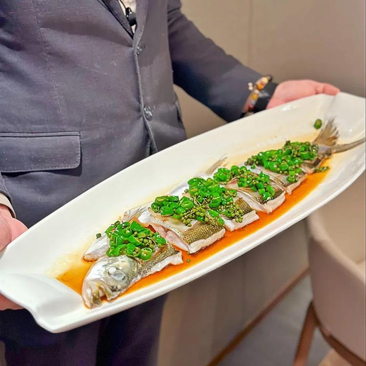酒店大盘餐具长条船型鱼盘白条鱼盘明档摆盘特色长方大白刁蒸新款
