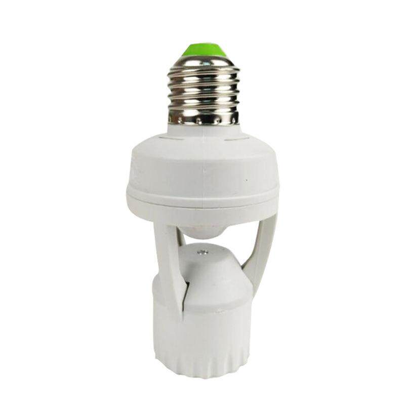 110v-240v红外线人体感应灯头 E27螺口感应灯座 LED感应开关灯座