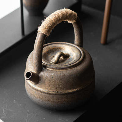 鎏金提梁茶壶单壶陶瓷大容量带过滤不烫手中式温茶泡茶器功夫茶具