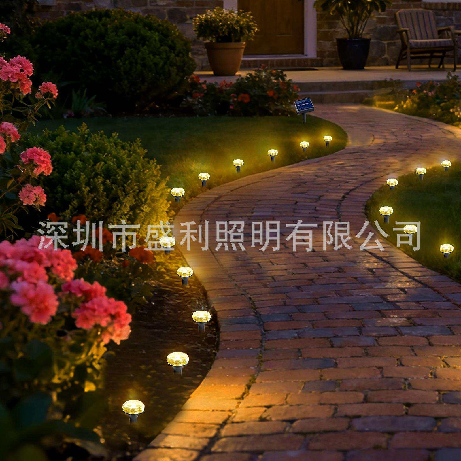 新款太阳能灯户外引路灯庭院灯圣诞氛围花园布置装饰灯防水草坪灯