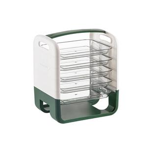 厨房配菜盘家用客厅火锅盘多层透明备菜盘可叠加备菜盘子托盘