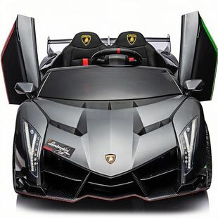 正品超大双座基儿童电动车四轮兰宝宝玩具汽车可坐人小孩尼遥控博