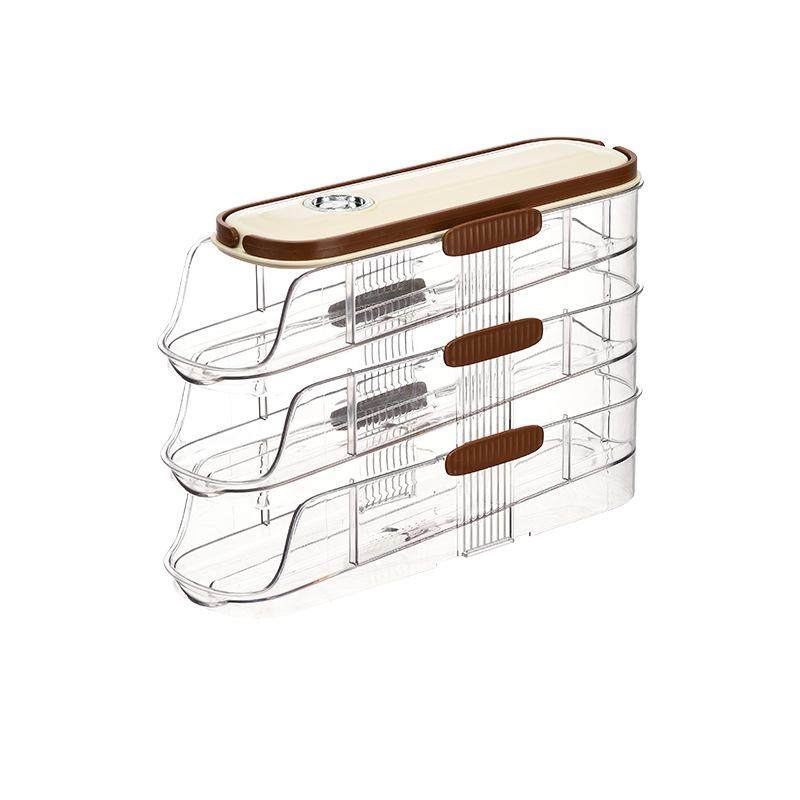 鸡蛋收纳盒冰箱用滚动式鸡蛋盒家用多层蛋托盘自动补位保鲜鸡蛋架,收纳整理,食物收纳盒,淘宝优惠券,粉丝福利购,淘宝优惠卷