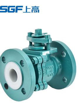 铸钢衬氟法兰球阀 Q41F46-16C化工耐腐蚀耐酸碱盐衬四氟手动阀门