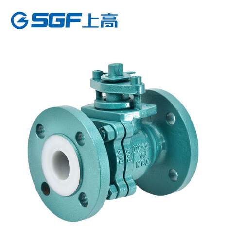 铸钢衬氟法兰球阀Q41F46-16C化工耐腐蚀耐酸碱盐衬四氟手动阀门