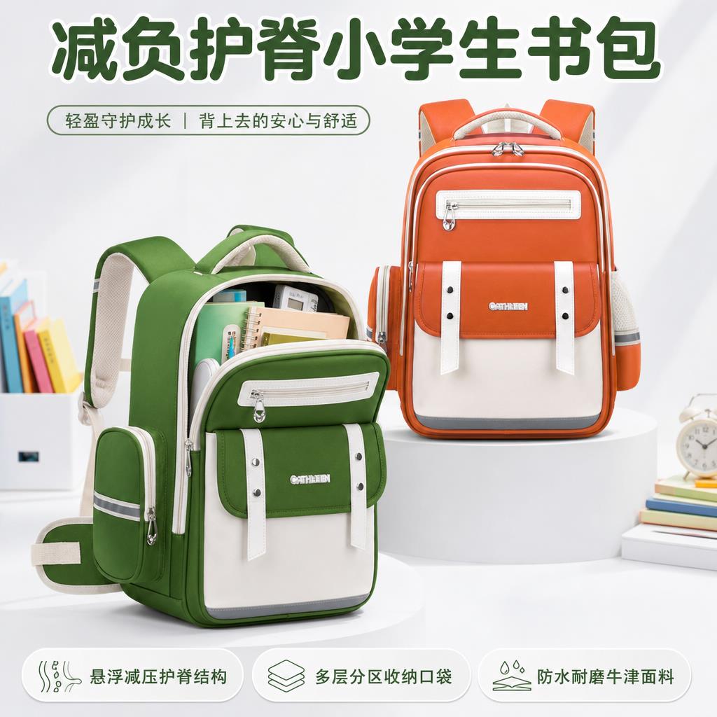 新款云朵书包1-6年级小学生书包男女孩减负儿童书包大容量双肩包