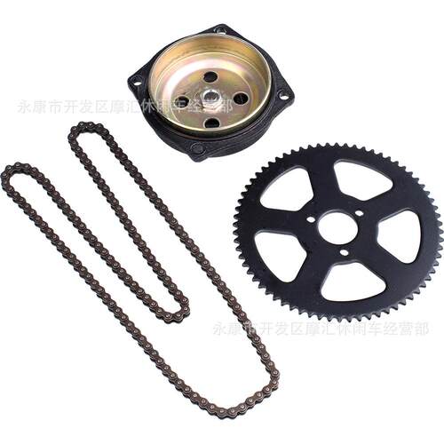 迷你7摩托车配链件25H 4/49CC小车两冲程齿跑轮箱条链盘大飞小链2