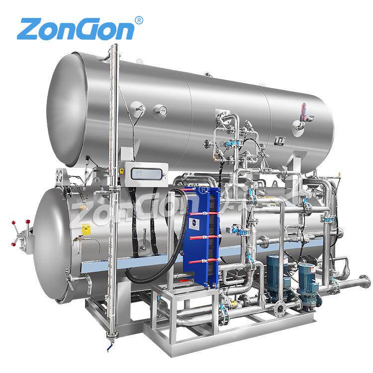 双层水浴杀菌锅杀菌釜豆干鸭蛋高压高温杀菌锅食品机械厂家