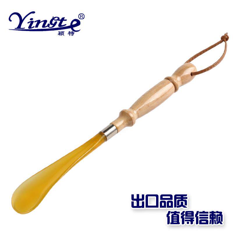包邮高档进口榉木实木鞋拔子 可携式带绳树脂精美穿鞋器提鞋器鞋