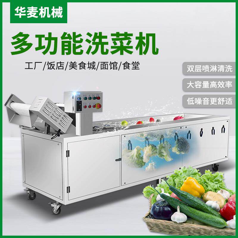 全自动果蔬清洗机 多功能蔬果净菜清洗设备流水清洗线气泡洗菜机