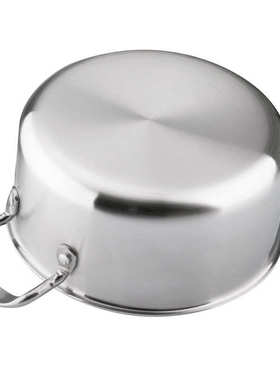 顺发304不锈钢双耳汤锅加厚三层底小奶锅家用煮面锅炉灶通用火锅