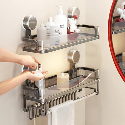 Suction Cup Bathroom Shelf for Home Toilet and Washroom, Wal