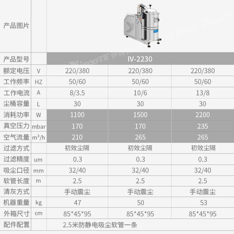 伊博特固定吸尘器 车间工厂钻孔打磨焊接自动化粉尘配套清理