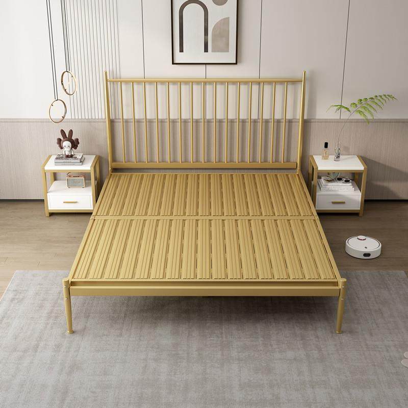 7T经济型家用铁艺双人现床代简约排骨床架卧室铁床单CID人架加粗