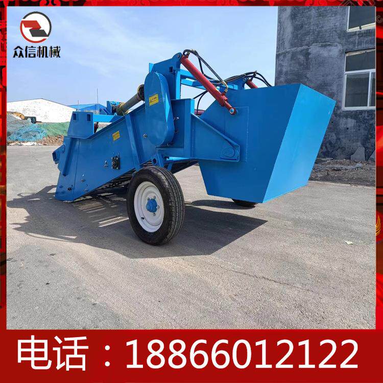 小型捡拾机 石头捡拾 药材收获土地开荒捡拾机带筐收集捡拾机