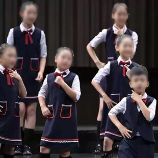 正品童合唱中服小学生合唱服演出服男女礼童服中小学生表演大合儿