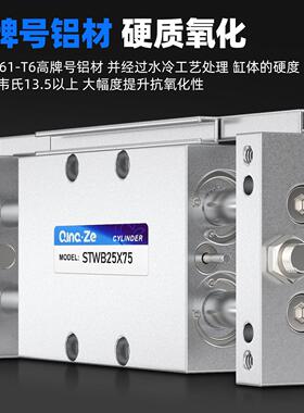 SWA双杆双轴滑台气缸855STW-B1016203225×5T0*s75100150-200S