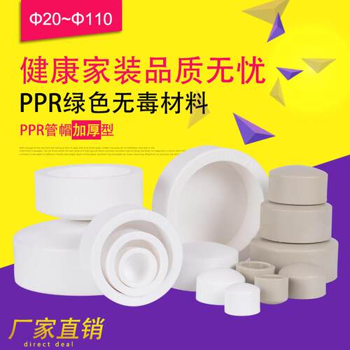 ppr管帽水堵头 PPR堵帽热熔管帽接头20 25 32管盖4分 6分水管配件