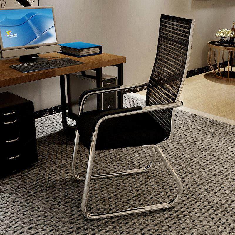 办公椅家用电脑椅弓形座椅简约会议室椅麻将椅网布职员椅靠背椅子