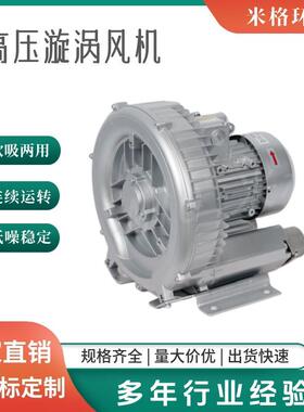4KW大流量漩涡式气泵旋涡高压风机2RS-710H37锅炉助燃配套鼓风机