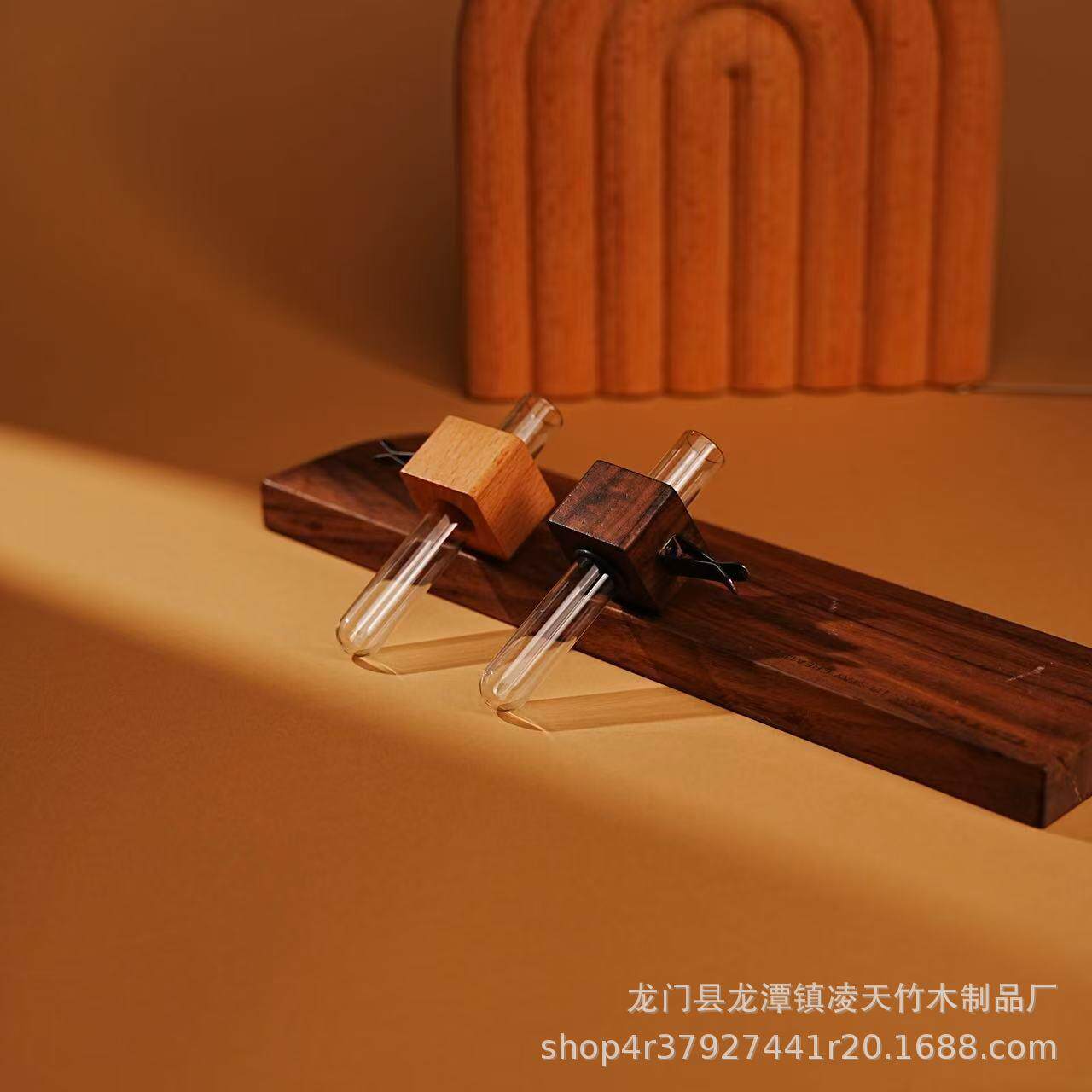 车载出风口插花器原木色工艺品装饰小夹子《简易款》车用小巧