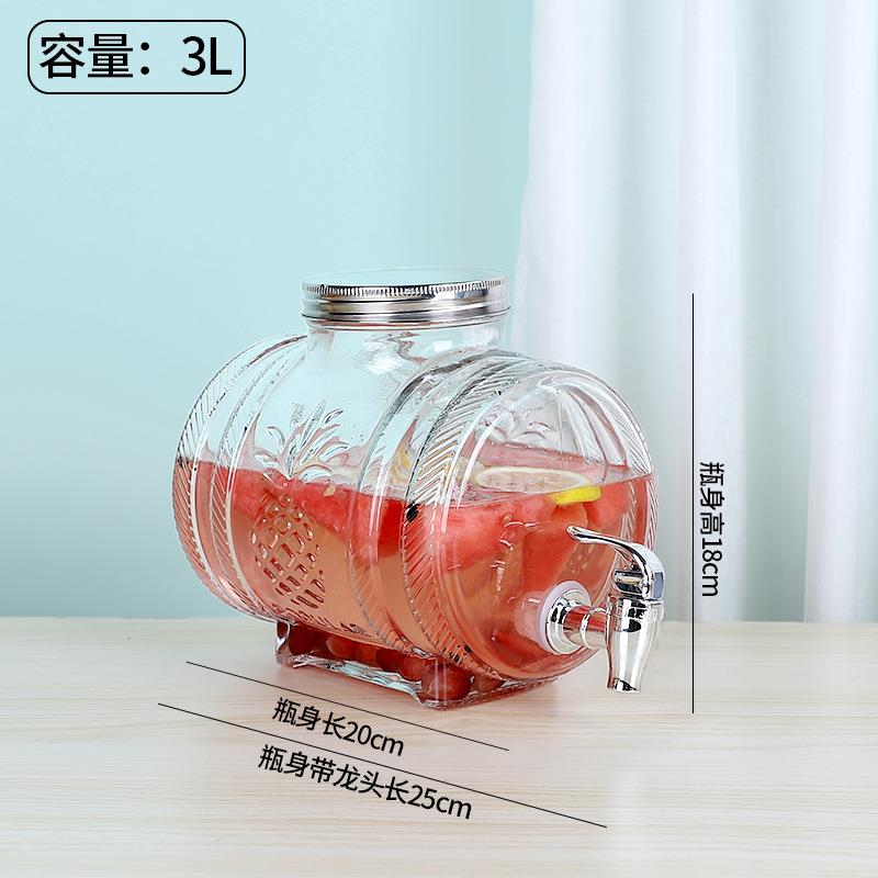 泡酒玻璃瓶带龙头大号加厚柠檬泡酒罐家用自助果酒饮料可乐桶容器