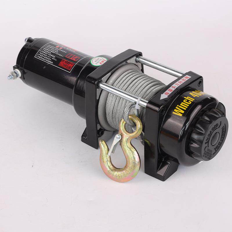 电动绞116盘12V24V野车越自救汽卷车绞小盘电动葫芦车载吊机伏扬