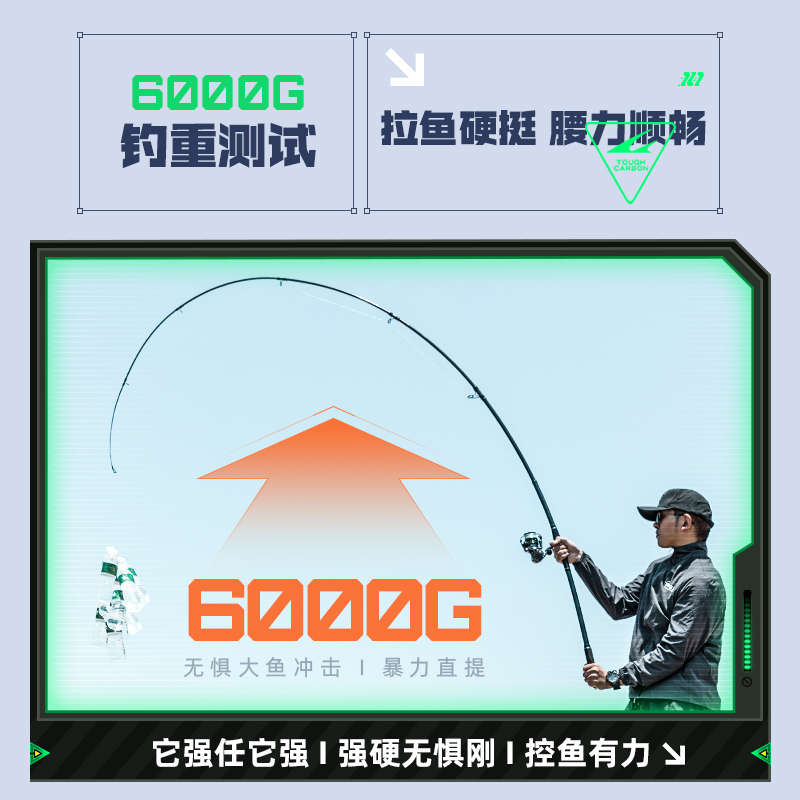 黑鳍海竿全套配件超硬远投竿套装锚海杆抛竿大物鲢鳙专用海钓鱼竿