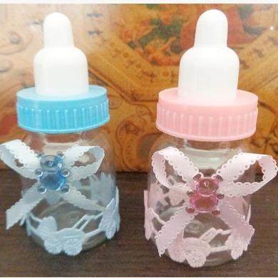 宝宝满月百天周岁创意个性欧式奶瓶喜糖盒子透明糖果盒礼盒