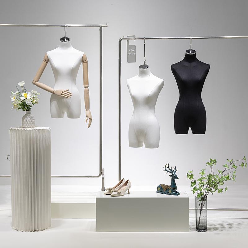 服装店男女吊模平肩扁身橱窗展示道具假人偶全身挂钩半身模特