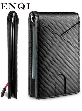 Carbon Fiber Rfid Slim Card Luxury Wallet Money Bag Mens Wa