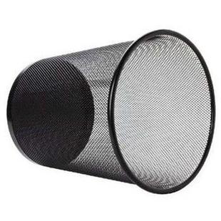 can metal basket simple withou waste trash surface black net