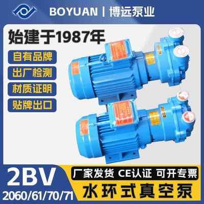 博远泵业2BV水环真空泵2060/61/70/71耐腐防漏机封工业真空液环泵